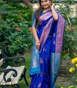 banarasi katan silk blend zari weaving pattu saree