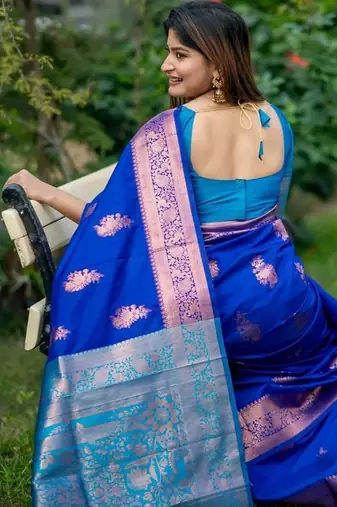 banarasi katan silk blend zari weaving pattu saree