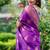 Purple color banarasi katan silk zari weaving pattu saree