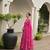 Pink color linen jute silk zari weaves saree with blouse