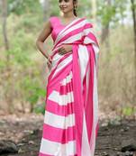 Pink original japan devsena satin saree japan satin digital print blouse