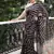 Black color tussar silk lehariya printed zari border saree