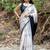 Silver original japan devsena satin saree japan satin digital print blouse