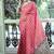 Gajri pink color tussar silk lehariya printed zari border saree