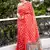 Red color tussar silk lehariya printed zari border saree