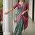 Green color tussar silk ikkat printed saree