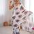 white silk blend digital printed saree with swarovski diamond work & blouse piece