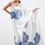 White original japan devsena satin saree japan satin digital print blouse
