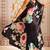 Black original japan devsena satin saree japan satin digital print blouse