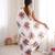 white silk blend digital printed saree with swarovski diamond work & blouse piece