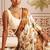 Cream original japan devsena satin saree japan satin digital print blouse