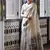 White & grey color muga cotton warli weaving pallu-border saree