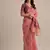 Pink color muga cotton flower concept weaving saree