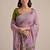 Purple color muga cotton flower concept weaving saree