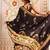 Black original japan devsena satin saree japan satin digital print blouse