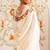 Cream original japan devsena satin saree japan satin digital print blouse
