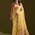 Yellow color muga cotton flower weaving concept saree