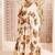 Cream original japan devsena satin saree japan satin digital print blouse