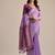 Levender color muga cotton resham weaving concept saree