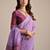 Levender color muga cotton resham weaving concept saree