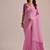 Pink color muga cotton resham weaving concept saree