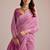 Pink color muga cotton resham weaving concept saree