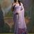 Levender color muga cotton colorfull resham weaving saree