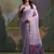 Levender color muga cotton colorfull resham weaving saree