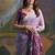 Levender color muga cotton colorfull resham weaving saree