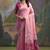 Pink color muga cotton colorfull resham weaving saree