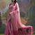 Pink color muga cotton colorfull resham weaving saree