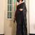 Black original japan devsena satin saree japan satin digital print blouse