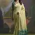 Pista color muga cotton colorfull resham weaving saree