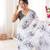 white silk blend digital printed saree with swarovski diamond work & blouse piece