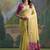 Yellow color muga cotton colorfull resham weaving saree