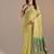 Lemon color muga cotton colorfull resham weaving saree