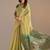 Lemon color muga cotton colorfull resham weaving saree