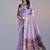 Levender color muga cotton colorfull resham weaving saree