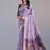 Levender color muga cotton colorfull resham weaving saree