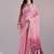 Pink color muga cotton colorfull resham weaving saree