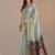 Sky blue color muga cotton colorfull resham weaving saree