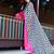 Pink original japan devsena satin saree japan satin digital print blouse