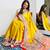 Yellow original japan devsena satin saree japan satin digital print blouse