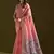 Pink color muga cotton colorfull resham weaving saree