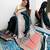Black original japan devsena satin saree japan satin digital print blouse