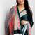 Black original japan devsena satin saree japan satin digital print blouse