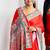 Red original japan devsena satin saree japan satin digital print blouse