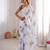 white silk blend digital printed saree with swarovski diamond work & blouse piece