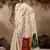 Off-white & red color muga cotton colorfull resham weaving saree