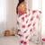 white silk blend digital printed saree with swarovski diamond work & blouse piece